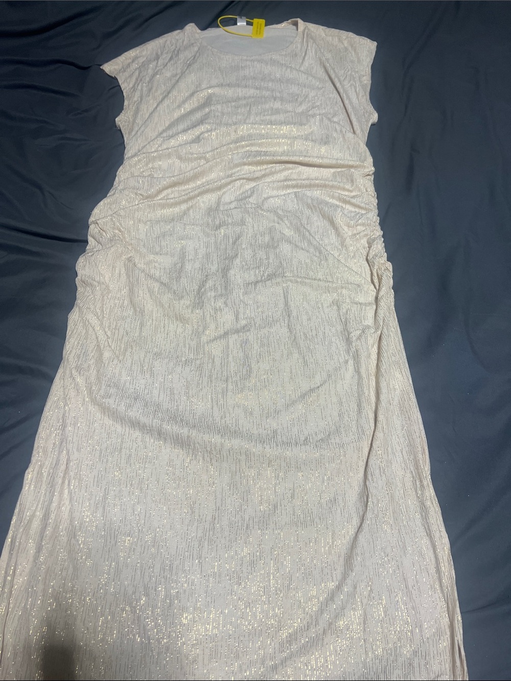 AISWI Women's Shimmer Maxi Dress - White/Cream